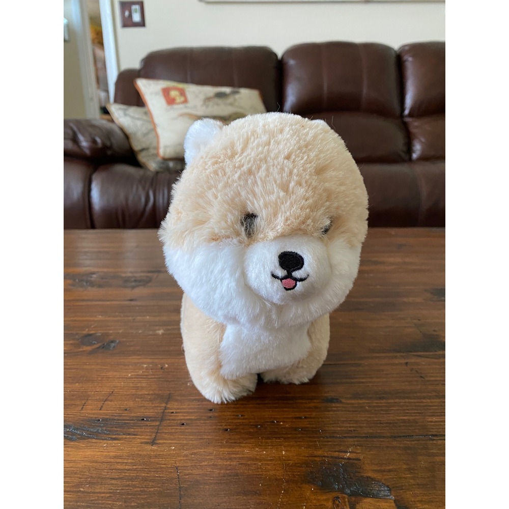 Aurora World Tan White Dog Plush Stuffed Animal Pomeranian Shiba Inu 2021